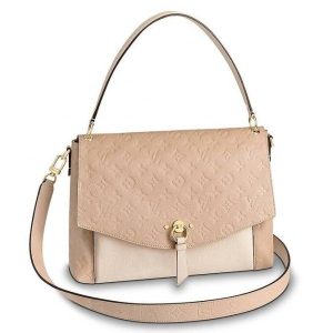 Knockoff Louis Vuitton fake LV Creme Blanche Bag Monogram Empreinte M43619 BLV537. The Monogram Empreinte chic Besace combines embossed and smooth cowhide in a perfectly proportioned shoulder bag. Supple leather and curvaceous lines make this roomy