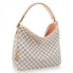 Knockoff Louis Vuitton fake LV Delightful MM Bag Damier Azur N41607 BLV066. The Delightful MM embodies everyday elegance. In supple yet resistant Damier Azur canvas