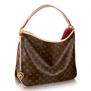 Knockoff Louis Vuitton fake LV Delightful PM Bag Monogram Canvas M50155 BLV440. The lightweight Delightful Monogram PM is a classic blend of glamour and practicality. Supple yet durable Monogram canvas is complemented by fine golden brass details and a spacious A4-sized interior.