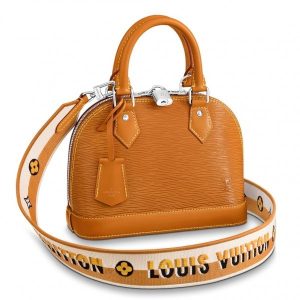 Knockoff Louis Vuitton fake LV Epi Alma BB Bag With Jacquard Strap M57540 BLV164. One of the House??s most recognizable bags