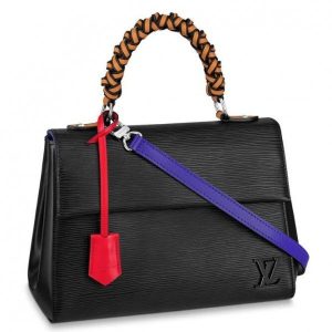 Knockoff Louis Vuitton fake LV Epi Cluny BB Bag With Braided Handle M55215 BLV217. Featuring a braided top handle For Fall 2019