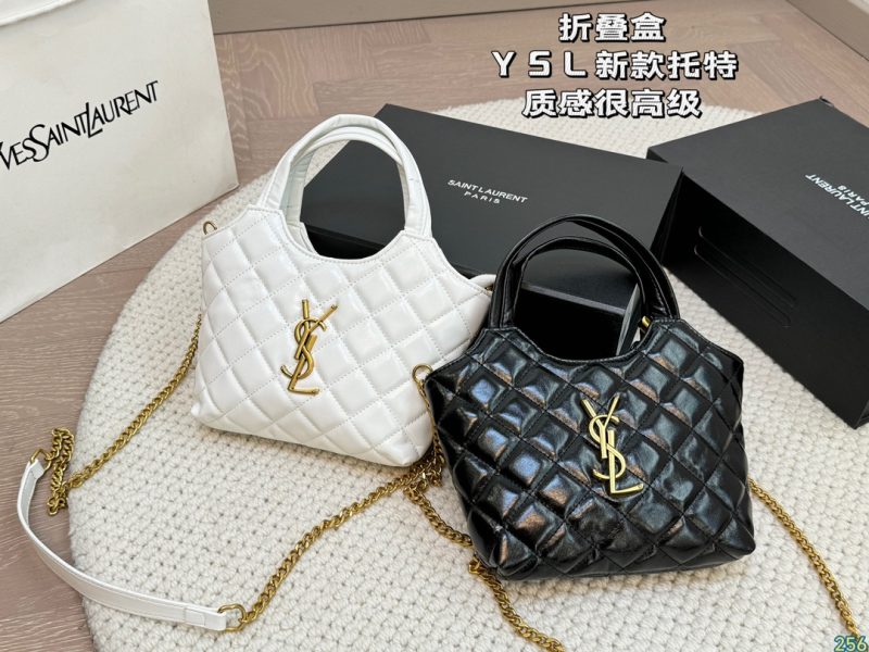 My favorite shopping bag comes with a complete set of gift boxes!! Ysl Yves Saint Laurent mini shopping bag (gold buckle) is retro and elegant