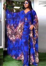 This Africa Plus Size Women Printed Chiffon Loose Long Robe And Pant Two-Piece Set Design And Made Of Comfortable And Elastic Fabric. Wholesale Plus Size Two Piece Sets Is a Must-Have Item For Curvy Ladies. Two Piece Sets Can Either Be Worn Together Or Individually