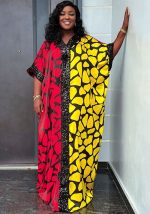 This Africa Plus Size Women's Sequin Patchwork Printed Loose Dress Made Of Soft And Elastic Fabric. Global Lover Wholesale Plus Size Dresses And Hope Curvy Ladies Find Here a Warm And Exciting Place To Shop Affordable Curvy Dresses Online - Plus Size Casual