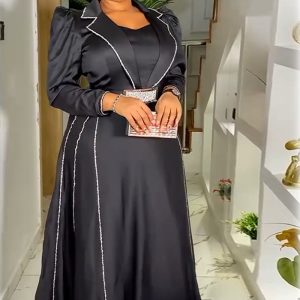 This African Fashion Solid Color High Waist Chic Evening Gown Long Party Dress Made Of Soft And Elastic Fabric. Global Lover Wholesale Plus Size Dresses And Hope Curvy Ladies Find Here a Warm And Exciting Place To Shop Affordable Curvy Dresses Online - Plus Size Casual