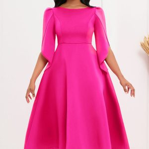 This African Ladies Elegant Formal Party Dress Design Made Of High Quality Polyster And Spandex Material. It Is Stretchy