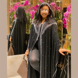 This African Plus Size Dress Pearl Chiffon Beaded Abaya Robe Dress Made Of Soft And Elastic Fabric. Global Lover Wholesale Plus Size Dresses And Hope Curvy Ladies Find Here a Warm And Exciting Place To Shop Affordable Curvy Dresses Online - Plus Size Casual