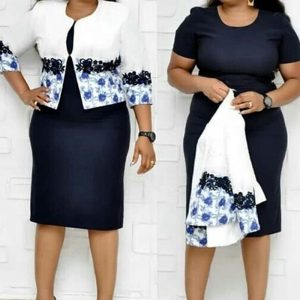 This African Plus Size Women's Clothing Printed Jacket Dress Mother Of The Bride Two Piece Set Made Of Soft And Elastic Fabric. Global Lover Wholesale Plus Size Dresses And Hope Curvy Ladies Find Here a Warm And Exciting Place To Shop Affordable Curvy Dresses Online - Plus Size Casual