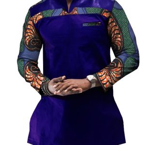 African Printed Men's Cotton Blouse