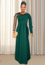 This African Women Long Sleeve Formal Party Maxi Dress Made Of Soft And Elastic Fabric. Global Lover Wholesale Plus Size Dresses And Hope Curvy Ladies Find Here a Warm And Exciting Place To Shop Affordable Curvy Dresses Online - Plus Size Casual