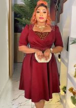 This African Women's Plus Size Chic Career Dresses Made Of Soft And Elastic Fabric. Global Lover Wholesale Plus Size Dresses And Hope Curvy Ladies Find Here a Warm And Exciting Place To Shop Affordable Curvy Dresses Online - Plus Size Casual