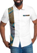 African Print Batik Full Cotton Men's Shirt