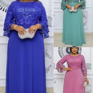 This African Women's Clothing Plus Size Lace Chiffon Dress Made Of Soft And Elastic Fabric. Global Lover Wholesale Plus Size Dresses And Hope Curvy Ladies Find Here a Warm And Exciting Place To Shop Affordable Curvy Dresses Online - Plus Size Casual