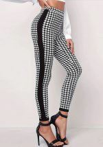 This Autumn And Winter Houndstooth Print Trousers Black Stripes Patchwork Slim High Waist Pencil Pants Design Made Of Durable And Stretchy Material. It Is a Must-Have Item For Your Closet. Global Lover Offer a Rich Selection Of Wholesale Plus Size Bottoms. You Will Find Wide Range Fabric