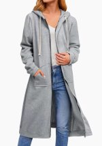 This Autumn And Winter Women's Fashion Chic Solid Color Hooded Casual Coat Long Hoodies Made Of Comfortable And Soft Fabric. It Is a Must-Have Item For Curvy Ladies In Autumn And Winter. Global Lover Offer All Kinds Of Women¡¯s Plus Size Coat And Hope Curvy Ladies Find Here a Warm And Exciting Place To Shop - Wholesale Plus Size Jackets