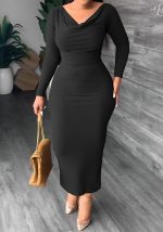 This Autumn Women's Plus Size Solid Color Off Shoulder Long Sleeve Sexy Dress Design Made Of High Quality Polyster And Spandex Material. It Come With Good Stretch And Wearing Comfortable And Feeling Freedom. The Tight And Fitted Dress Is The Most Popular Options From Party Girls. Shop Bodycon Dresses At Global Lover And Find Amazing Designs Sequins