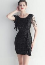 This Beaded Sequin Nightclub Party Sexy Bodycon Short Dress Design Made Of Good Quality Polyster And Spandex Material