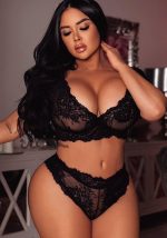 This Black Lace See-Through Straps Bra Thong Sexy Lingerie Set Made Of Durable And Elastic Material. Women¡¯s Plus Size Wholesale Lingerie At Global Lover Pay More Attention To The Novelty And Uniqueness Of Styles. We Offer Huge Selections Of Sexy Plus Size Lingerie Xl