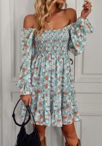 This Bohemian Print Dress Spring Summer 2023 Design Made Of High Quality Polyster And Spandex Material. It Is Stretchy