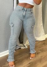 This Casual Denim Pants High Rise Stretch Plus Size Jeans Design Made Of Durable And Stretchy Material. It Is a Must-Have Item For Your Closet. Global Lover Offer a Rich Selection Of Wholesale Plus Size Bottoms. You Will Find Wide Range Fabric