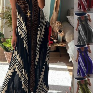 This Casual Dress Holidays Women's Loose Maxi Dress Design Made Of High Quality Polyster And Spandex Material