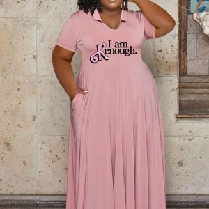 This Casual Fashion Turndown Collar Solid Color Women's Plus Size Dress Made Of Soft And Elastic Fabric. Global Lover Wholesale Plus Size Dresses And Hope Curvy Ladies Find Here a Warm And Exciting Place To Shop Affordable Curvy Dresses Online - Plus Size Casual