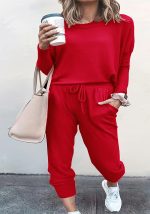 This Casual Round Neck Set Spring Autumn Long Sleeve Plus Size Elastic Waist Trousers Two-Piece Set 0xl-4x Design And Made Of Comfortable And Elastic Fabric. Wholesale Plus Size Two Piece Sets Is a Must-Have Item For Curvy Ladies. Two Piece Sets Can Either Be Worn Together Or Individually