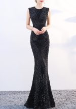 This Celebrity Matching Evening Dress Sequins Fish Tail Dinner Party Dress Design Made Of Good Quality Polyster And Spandex Material