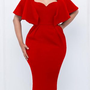 This Chic Bodycon Professional Pencil Dress Design Made Of High End Polyster And Spandex Material