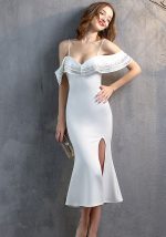 This Chic Elegant Straps Off Shoulder Formal Party Slim Fit Mermaid Dress Party Dress Design Made Of Good Quality Polyster And Spandex Material