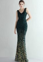 This Chic Tight Fitting Long Sequin Gradient Sequin Formal Party Dress Design Made Of Good Quality Polyster And Spandex Material