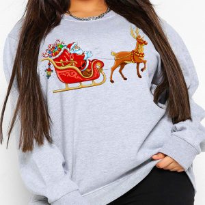 Questa collezione di Natale Autunno Inverno donne stampato manica lunga con cappuccio sciolto felpe con cappuccio fatto di materiale Polyster e Spandex