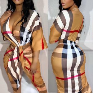 This Color Block Striped Slit Sexy Off Shoulder Short Sleeve Dress Design Made Of High Quality Polyster And Spandex Material. It Is Stretchy