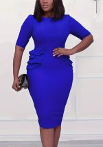 This Elegant Half Sleeve Plus Size Bodycon Dress Made Of Soft And Elastic Fabric. Global Lover Wholesale Plus Size Dresses And Hope Curvy Ladies Find Here a Warm And Exciting Place To Shop Affordable Curvy Dresses Online - Plus Size Casual