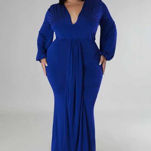 This Fall Fashion Plus Size Women's Sexy Nightclub Dress Irregular v-Neck Dress Made Of Soft And Elastic Fabric. Global Lover Wholesale Plus Size Dresses And Hope Curvy Ladies Find Here a Warm And Exciting Place To Shop Affordable Curvy Dresses Online - Plus Size Casual