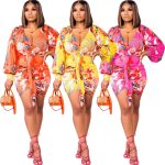 This Fall v-Neck Positioning Print Long Sleeve Bodycon Dress Design Made Of High Quality Polyster And Spandex Material. Print Dresses Is More Interesting And Stylish. Print Maxi Dresses Is One Of The Popular Item For Islander Vocations. Women¡¯s Print Dresses At Global Lover Comes With Forever Floral