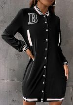 This Fall Winter Women Casual Fashion Single Breasted Solid Color Sports Dress Design Made Of Durable And Stretch Fabric. It Is a Must-Have Sportswear For Outdoor And Active. Global Lover Offer a Rich Selection Of Women Tracksuits And Sweatsuits. You Will Find Wide Range Colors