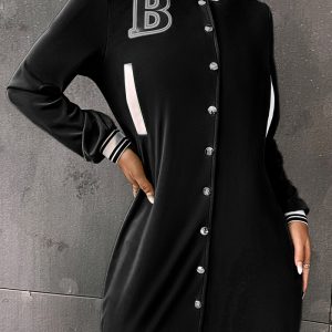 This Fall Winter Women Casual Fashion Single Breasted Solid Color Sports Dress Design Made Of Durable And Stretch Fabric. It Is a Must-Have Sportswear For Outdoor And Active. Global Lover Offer a Rich Selection Of Women Tracksuits And Sweatsuits. You Will Find Wide Range Colors