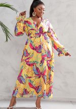 This Fall Women's Long Sleeve Plus Size Maxi Dress Made Of Soft