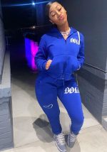 This Fall/Winter Letter Print Solid Hooded Hoodies Plus Size Two Piece Tracksuit Design And Made Of Comfortable And Elastic Fabric. Wholesale Plus Size Two Piece Sets Is a Must-Have Item For Curvy Ladies. Two Piece Sets Can Either Be Worn Together Or Individually