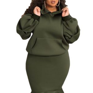 This Fashion Casual Sport Mermaid Fall Winter Hoodies Skirt Set Plus Size Design And Made Of Comfortable And Elastic Fabric. Wholesale Plus Size Two Piece Sets Is a Must-Have Item For Curvy Ladies. Two Piece Sets Can Either Be Worn Together Or Individually