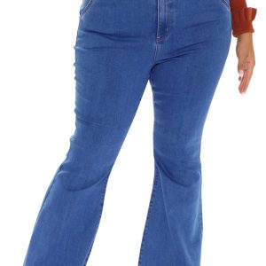 This Fashion Slim Wide Leg Plus Size Jeans Bell Bottom Stretch Denim Pants Design Made Of Durable And Stretchy Material. It Is a Must-Have Item For Your Closet. Global Lover Offer a Rich Selection Of Wholesale Plus Size Bottoms. You Will Find Wide Range Fabric