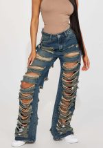 This Fashion Versatile Slim Sexy Micro Stretch Ripped Micro Bell Bottom Denim Pants Design Made Of Durable And Stretchy Jeans Fabric. It Is a Must-Have Item For Daily Life. Trendy Wholesale Jeans Is a Indispensable Item For Everyday Fashion. Women¡¯s Jeans With High Waist Is a Must Have Trousers That Lengthening Your Leg Lines And Tightening The Excess Flesh Of Your Waist. Grab a Must Have High Waist Jeans Wholesale For Your Closet