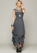 This Fashion Women's Clothing Irregular High-Low Lace Sexy Long Dress Design Made Of High Quality Polyster And Spandex Material. It Is Stretchy