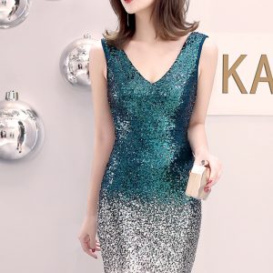 This Formal Party Evening Dress Sexy Long Company Annual Meeting Bodycon Short Dress For Women Design Made Of Good Quality Polyster And Spandex Material