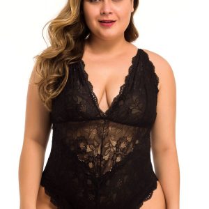 This Funny Lingerie Plus Size One-Piece Sexy Lacemesh Patchwork Tight Fitting Pajamas Made Of Durable And Elastic Material. Women¡¯s Plus Size Wholesale Lingerie At Global Lover Pay More Attention To The Novelty And Uniqueness Of Styles. We Offer Huge Selections Of Sexy Plus Size Lingerie Xl