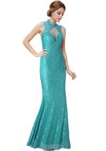 This Lace Beaded Mesh See-Through Sexy Long Dress Formal Party Evening Dress Design Made Of Good Quality Polyster And Spandex Material