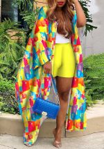 This Ladies Print Long Robe And Shorts Two-Piece Set Design And Made Of Comfortable And Elastic Fabric. Wholesale Plus Size Two Piece Sets Is a Must-Have Item For Curvy Ladies. Two Piece Sets Can Either Be Worn Together Or Individually