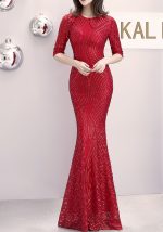 This Long Sleeve Dress Women's Sequin Slim Fit Mermaid Evening Long Gown Design Made Of Good Quality Polyster And Spandex Material