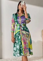 This Long Sleeve Fall Winter Printed Single Breasted Slim Waist Shirt Dress Design Made Of High Quality Polyster And Spandex Material. Print Dresses Is More Interesting And Stylish. Print Maxi Dresses Is One Of The Popular Item For Islander Vocations. Women¡¯s Print Dresses At Global Lover Comes With Forever Floral